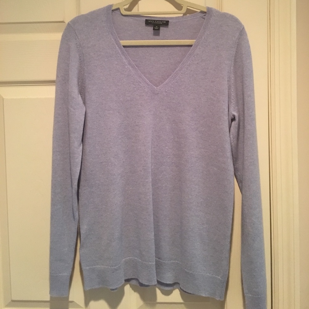 Ann Taylor Cashmere V-Neck Sweater